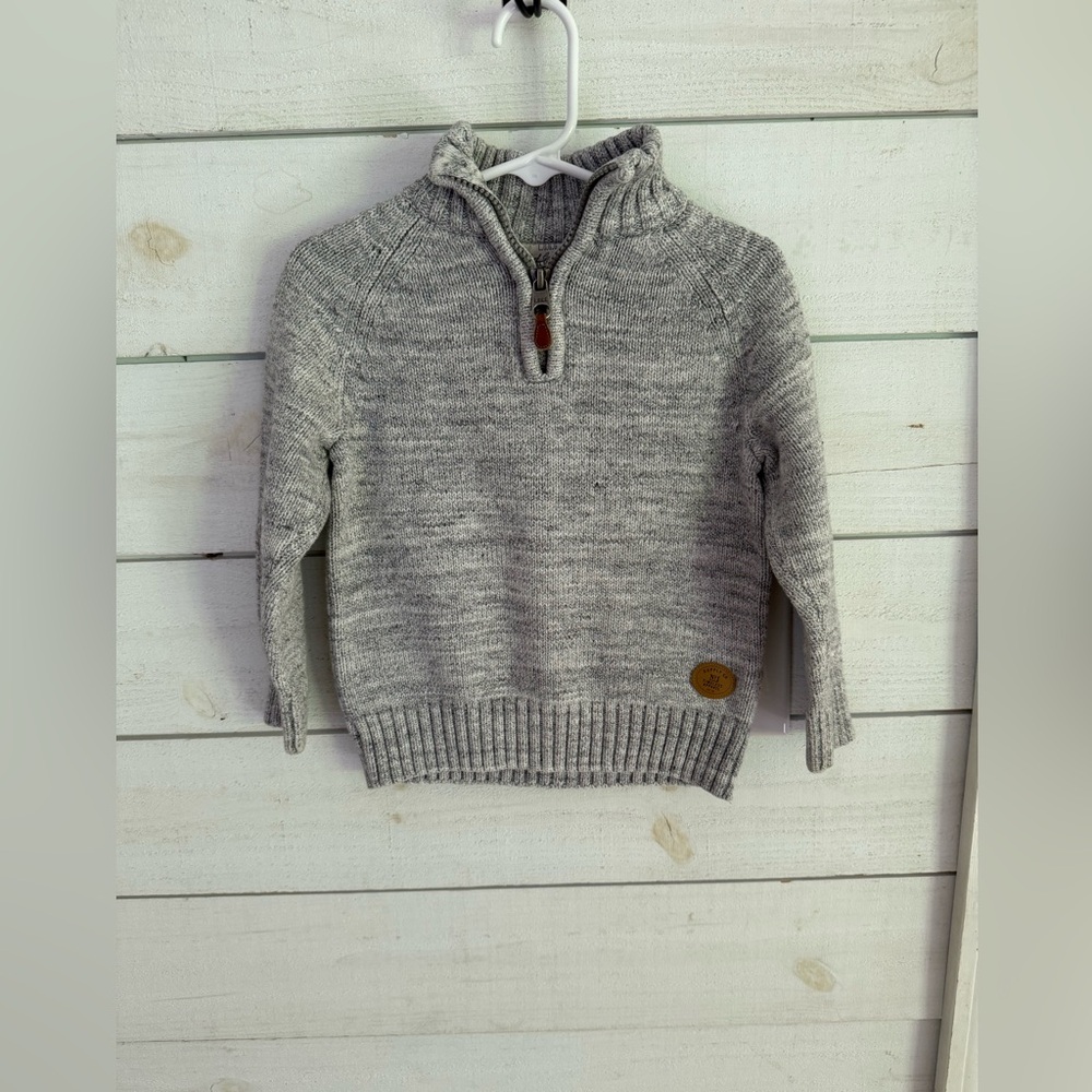 L.O.G.G. vintage gray knit sweater boys size 2-4 Y